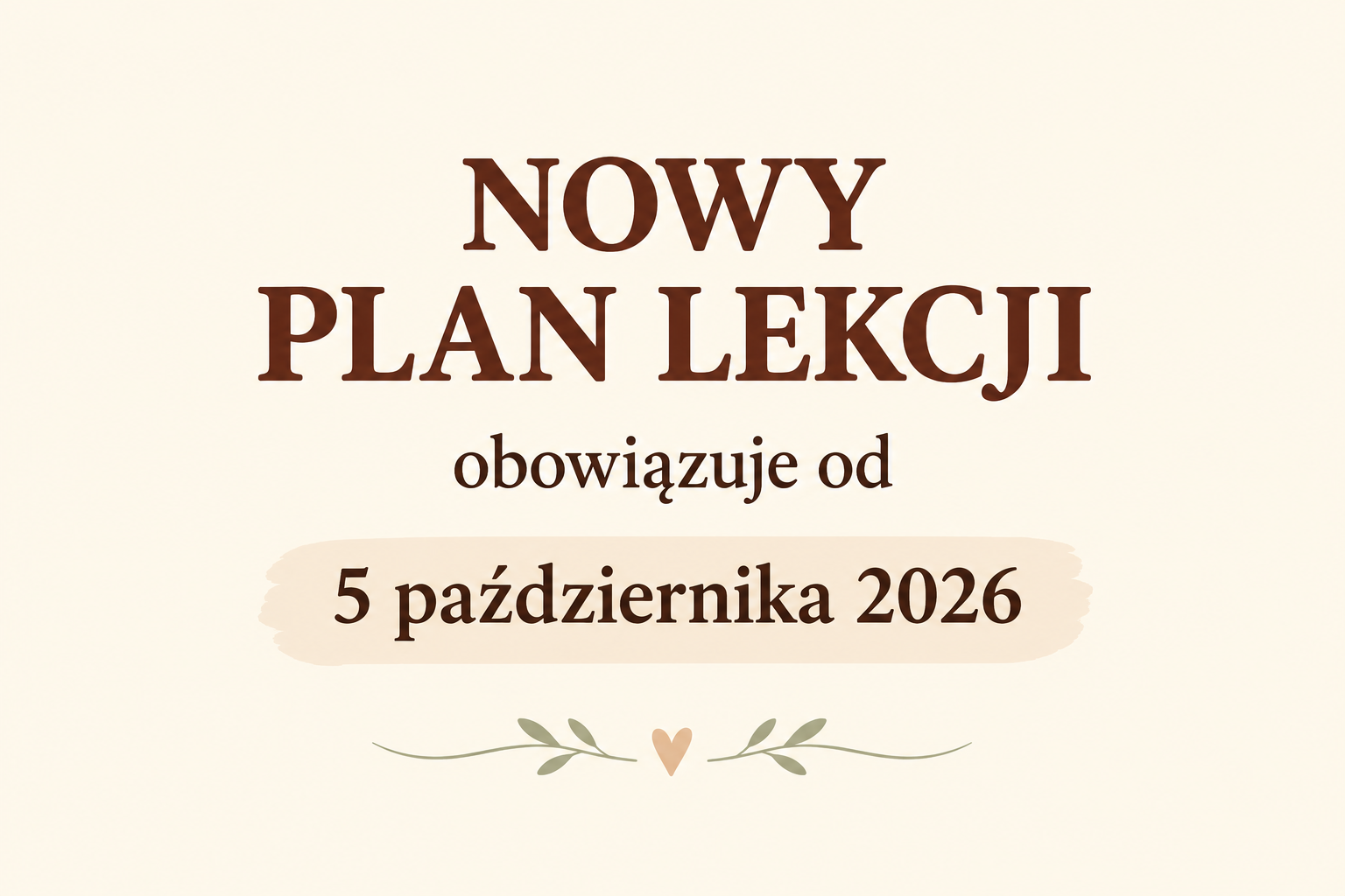 You are currently viewing ZMIANA PLANU LEKCJI